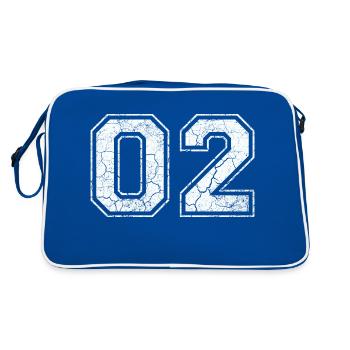 02 in white in the used look - Retro Bag - blue/white - Back