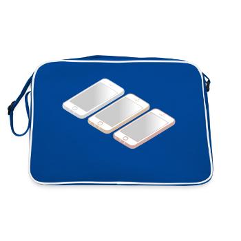 new smart phone - Sac Retro - bleu/blanc - Dos