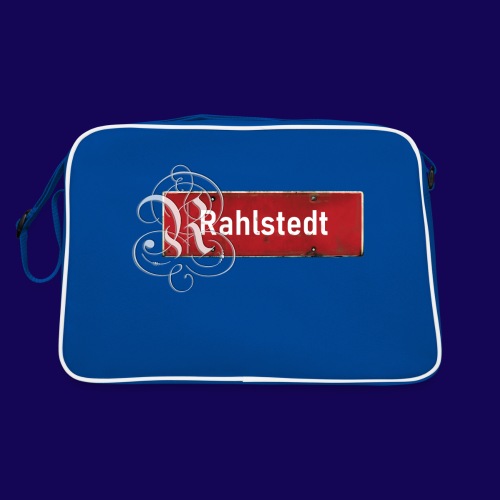 (Hamburg-) Rahlstedt Ortsschild + pompöses Initial - Retro Tasche