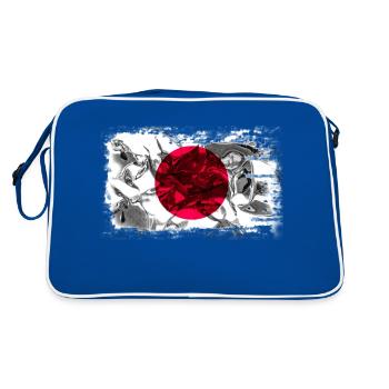 fond avec drapeau du Japon - Sac Retro - bleu/blanc - Dos