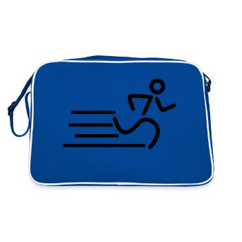 Marathon Running Run jogging - Retro Bag - blue/white - Back