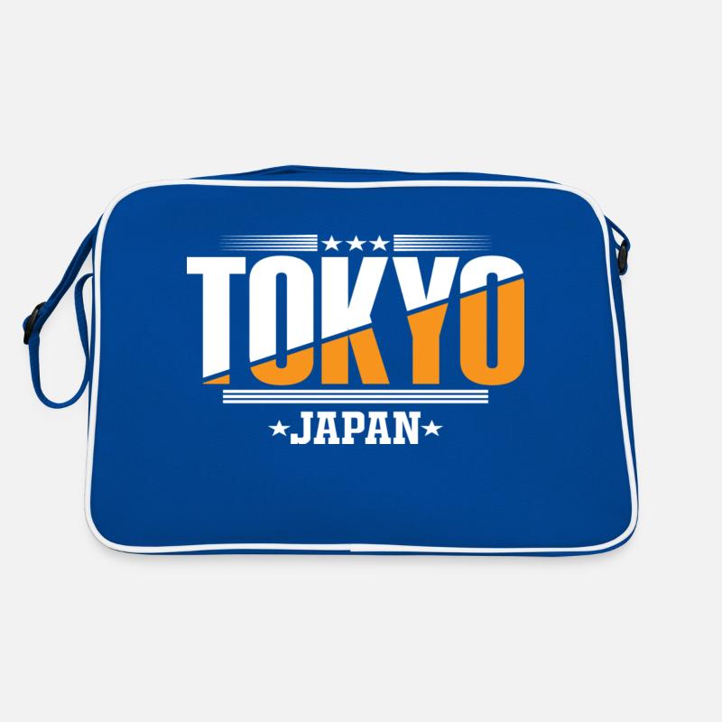 Tokyo Japan - Retro Tasche - Blau/Weiß