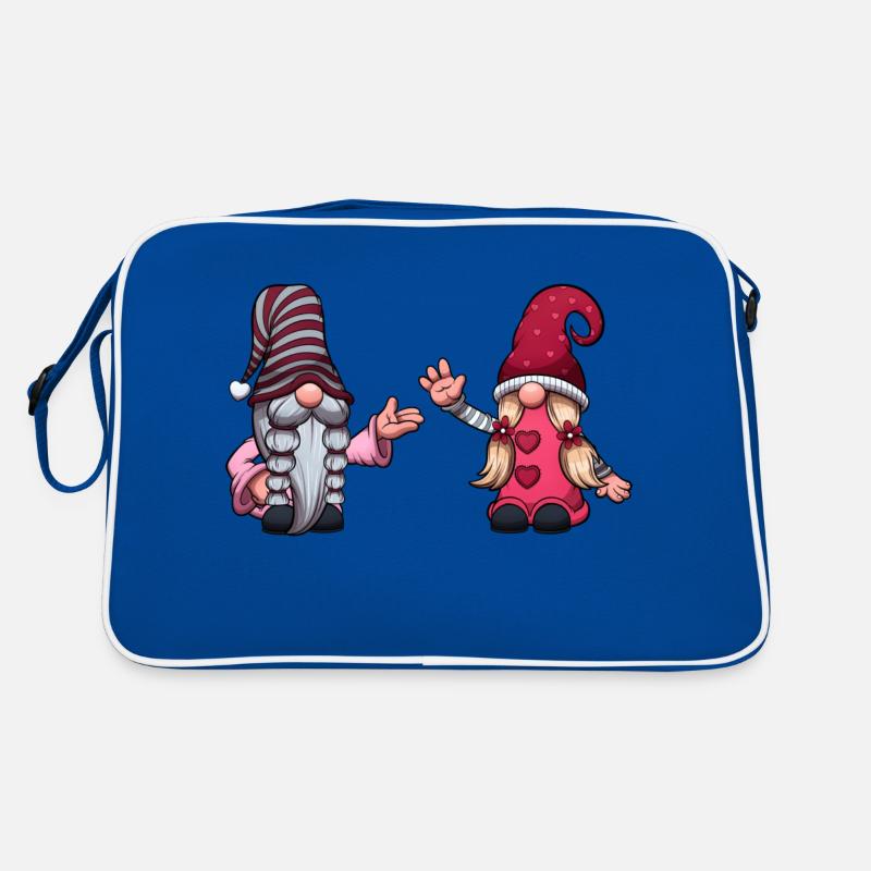 Süße Valentinstag-Zwerge Retro Tasche