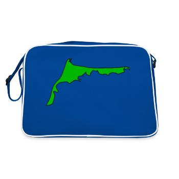 Fischland Darß - Mecklenburg Vorpommern - Retro Tasche - Blau/Weiß - Hinten