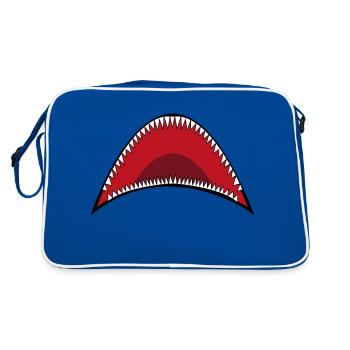 Bouche de requin - Sac Retro - bleu/blanc - Dos