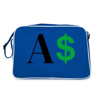 Lettre a dollar - Sac Retro - bleu/blanc - Dos
