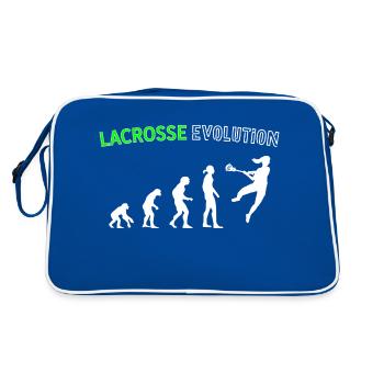 Lacrosse Evolution Frauen, Damen, Mädchen - Retro Tasche - Blau/Weiß - Hinten