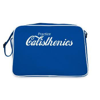 Calisthenics Kraftsport Calisthenics Flag Fitness - Retro Tasche - Blau/Weiß - Hinten