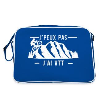 j'peux pas j'ai vtt - Sac Retro - bleu/blanc - Dos