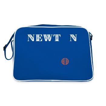 Isaac Newton - Retro Tasche - Blau/Weiß - Hinten