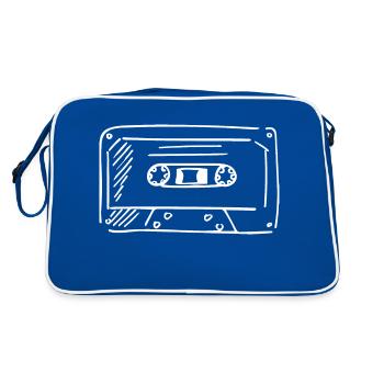 Cassette Retro Drawing - Sac Retro - bleu/blanc - Dos