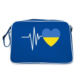 Ukraine Lover Heartbeat - Sac Retro - bleu/blanc - Dos