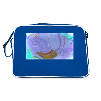 Chilli and paint - Retro Bag - blue/white - Back