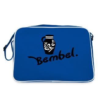 Bembel. - Das Frankfurt Original #069 #Frankfurt - Retro Tasche - Blau/Weiß - Hinten