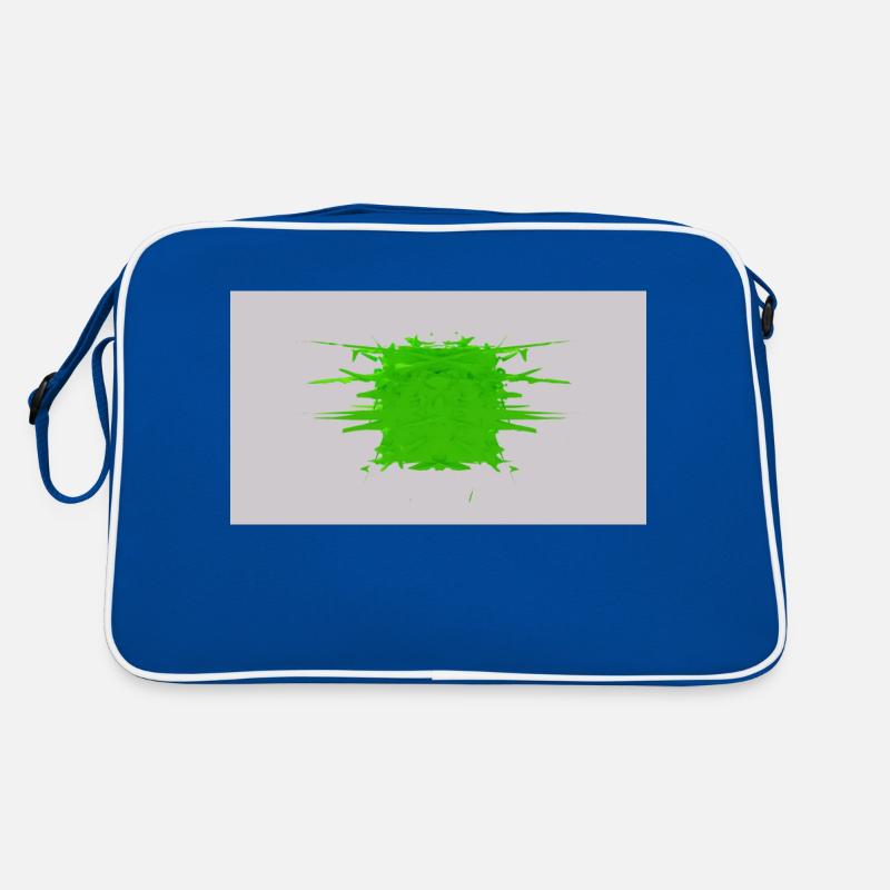 Splitter- Würfel - Retro Tasche - Blau/Weiß