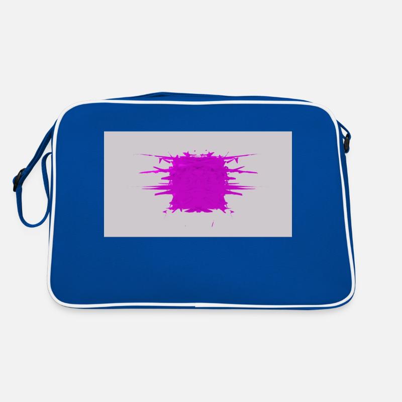 Splitter- Würfel - Retro Tasche - Blau/Weiß