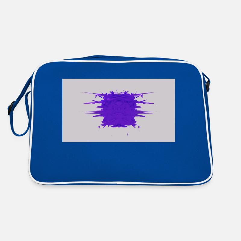 Splitter Würfel - Retro Tasche - Blau/Weiß