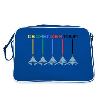 Rechenzentrum IT Admin Nerd Informatik - Retro Tasche - Blau/Weiß - Hinten