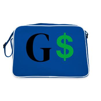 Lettre g dollar - Sac Retro - bleu/blanc - Dos