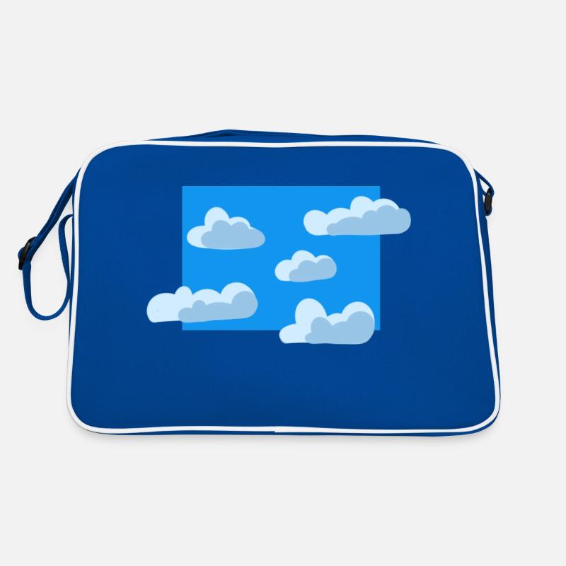 Ciel nuageux bleu Sac Retro