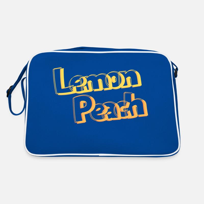 Lemon Peach - Retro Tasche - Blau/Weiß