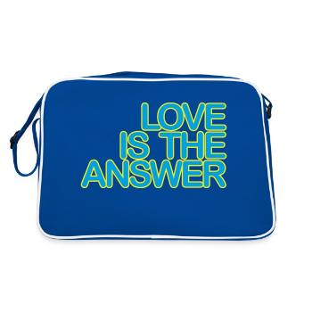 L’AMOUR est la RÉPONSE 03bleu clairJaune - Sac Retro - bleu/blanc - Dos