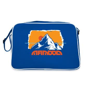 outddor horizon behind the mountain - Retro Bag - blue/white - Back