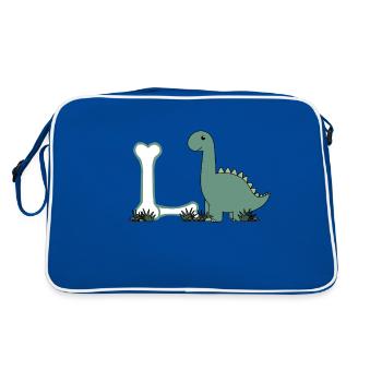 Letter L - Retro Bag - blue/white - Back