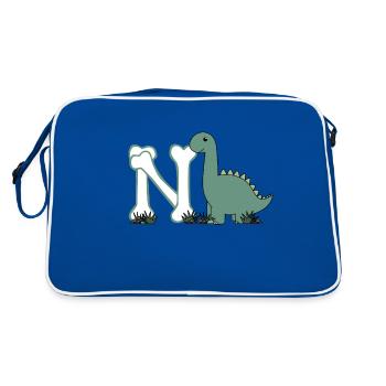 Letter N - Retro Bag - blue/white - Back