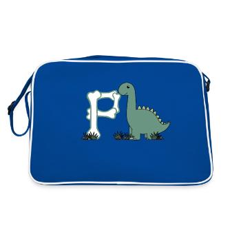 Lettre P - Sac Retro - bleu/blanc - Dos