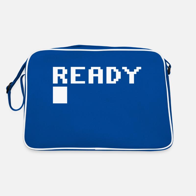 ready - Retro Tasche - Blau/Weiß