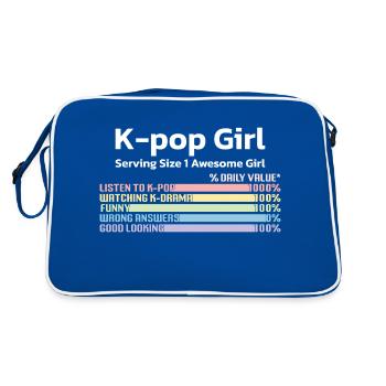 K-Pop Korea Pop Pop Music South Korea Korean Music - Retro Bag - blue/white - Back