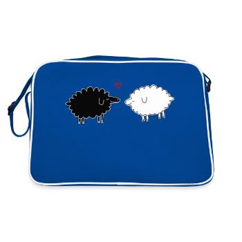 Mouton - Sac Retro - bleu/blanc - Dos