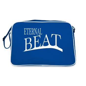 rhythmic movement funny quote finding rhythm - Retro Tasche - Blau/Weiß - Hinten