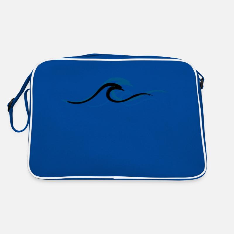 Vague vague Surf Eau Rat Surfer - Sac Retro - bleu/blanc