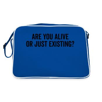 Are You Alive or Just Existing? - Retro Bag - blue/white - Back