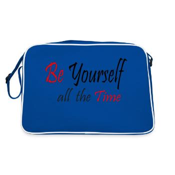 Soyez vous-même tout le temps - Sac Retro - bleu/blanc - Dos