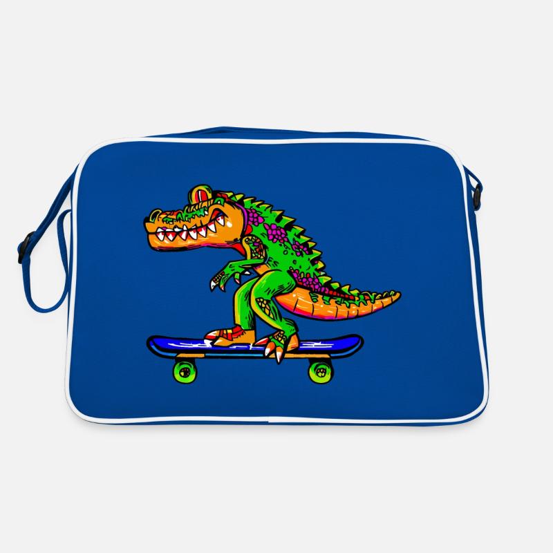 Skate-Gator - cool crocodile on skaboard Retro Bag