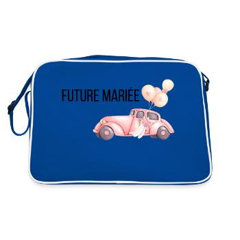 The Bride-to-be - Wedding Car - Retro Bag - blue/white - Back