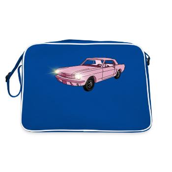 Car design - Retro Bag - blue/white - Back