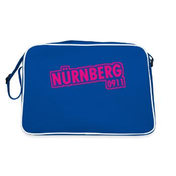Nuremberg - 0911 - Indicatif téléphonique - Bavière - Sac Retro - bleu/blanc - Dos