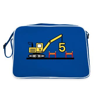 Excavatrice - Sac Retro - bleu/blanc - Dos