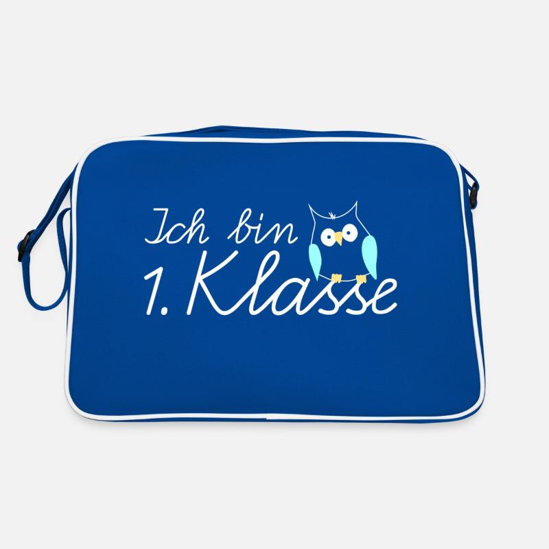 Einschulung Ich Bin 1. Klasse Eule Retro Tasche