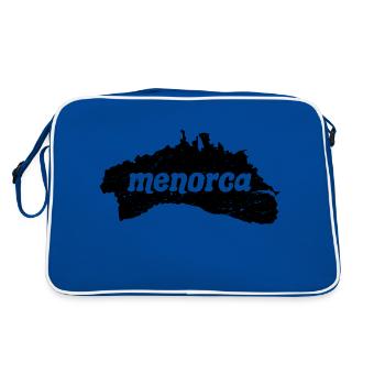 Menorca Silhouette T-Shirt with lettering - Retro Bag - blue/white - Back