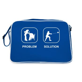 Hammer Throw Athlete Hammer Throw Hammer Thrower - Retro Bag - blue/white - Back