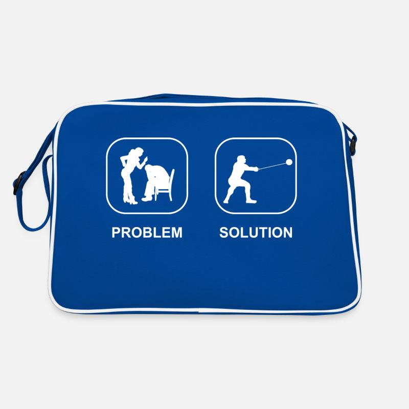 Athlète de lancer de marteau Lancer de marteau Lancer de marteau - Sac Retro - bleu/blanc
