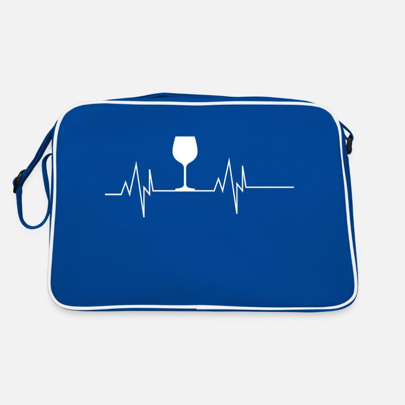 Wein Herzschlag Retro Tasche