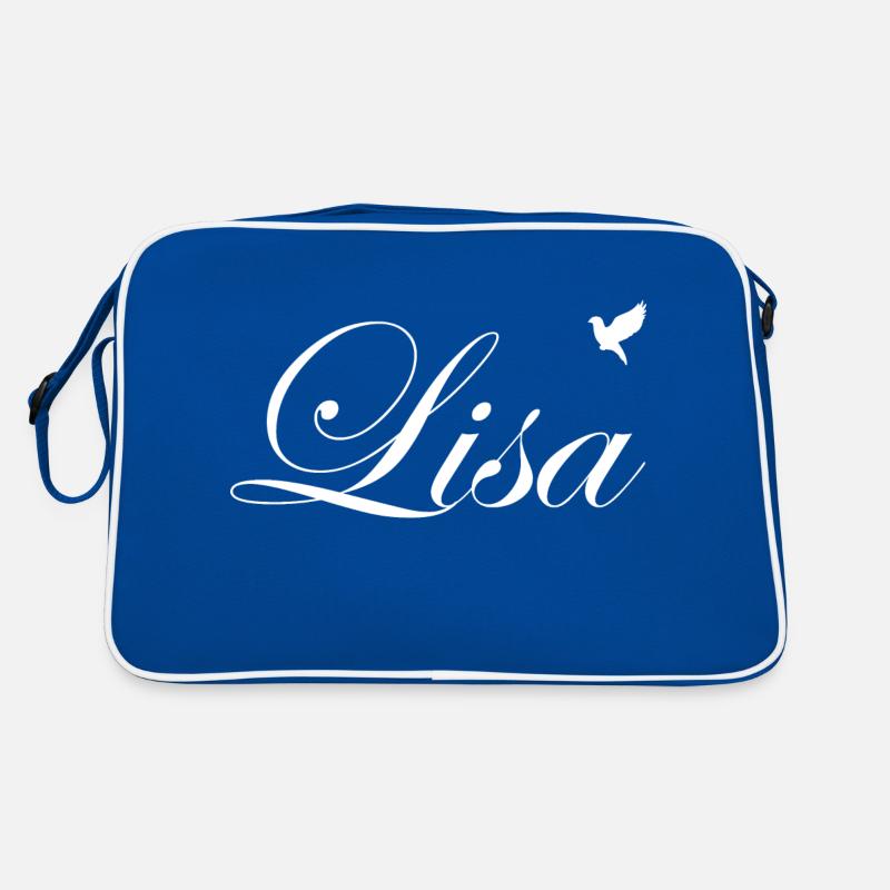 Lisa beau nom Blanc - Sac Retro - bleu/blanc
