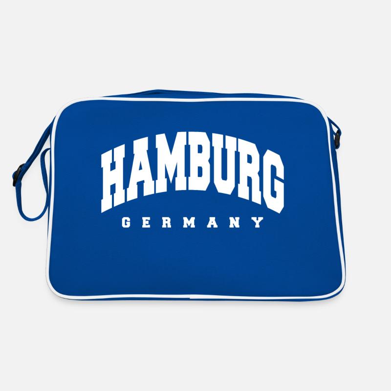Hamburg - Retro Tasche - Blau/Weiß