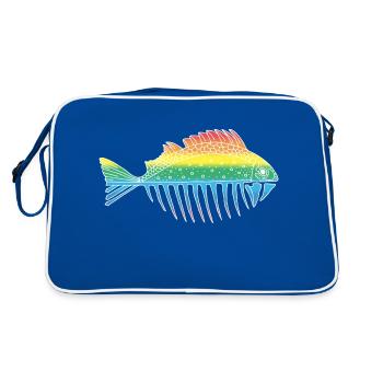 Poisson - Sac Retro - bleu/blanc - Dos